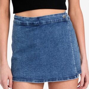 NEW!! Guess Eco Alexia Medium Wash Blue Denim Skort